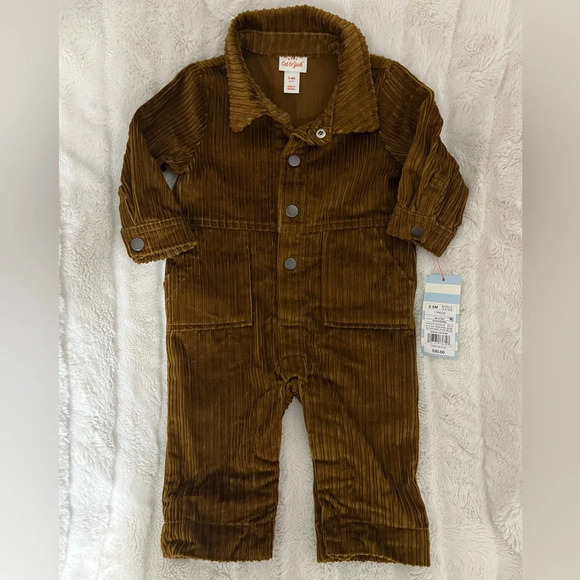 🆕 Cat & Jack Infant Corduroy One Piece Jumpsuit - Picture 1 of 4